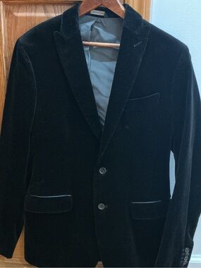 Banana Republic Black Velvet Blazer Sports Jacket 38R Tailored Fit NWOT